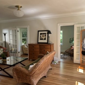 Historic plaster living room after restoration