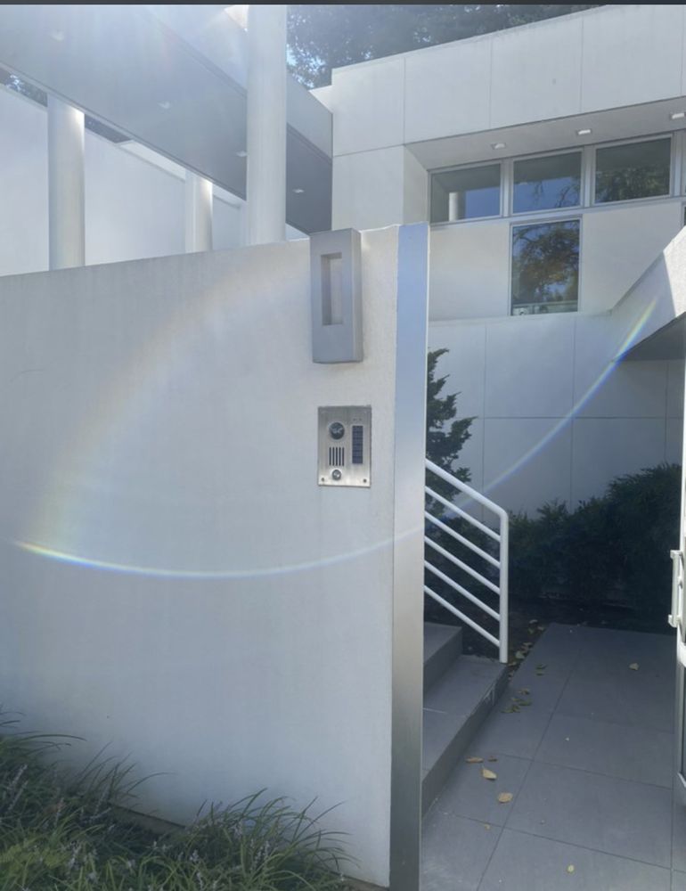Stucco over brick — Portland home